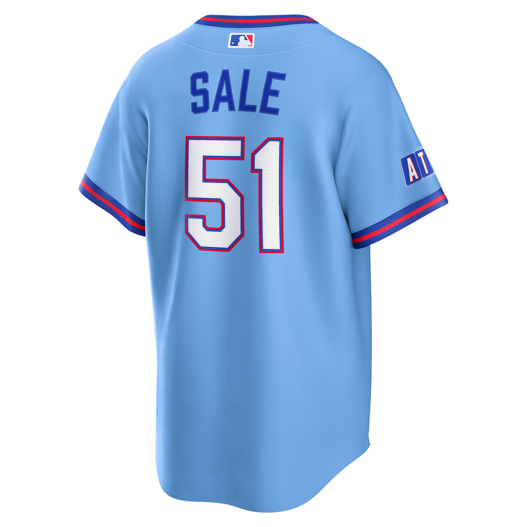 Atlanta Braves Chris Sale Nike 2026 City Connect Stadium Jersey - Powder Blue Team Jersey Sports Fan Apparel