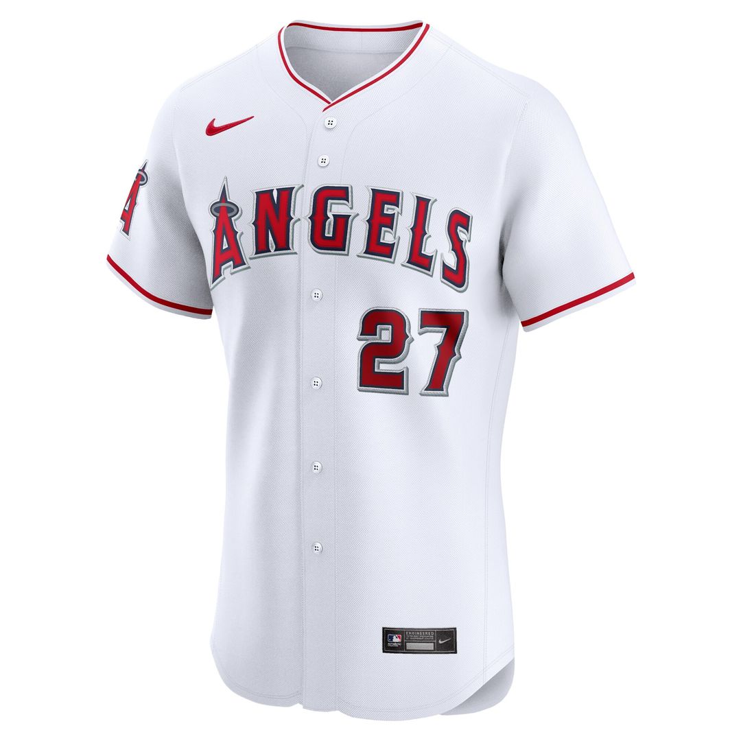Los Angeles Angels Mike Trout Nike Home Elite Player Jersey - White Team Jersey Sports Fan Apparel