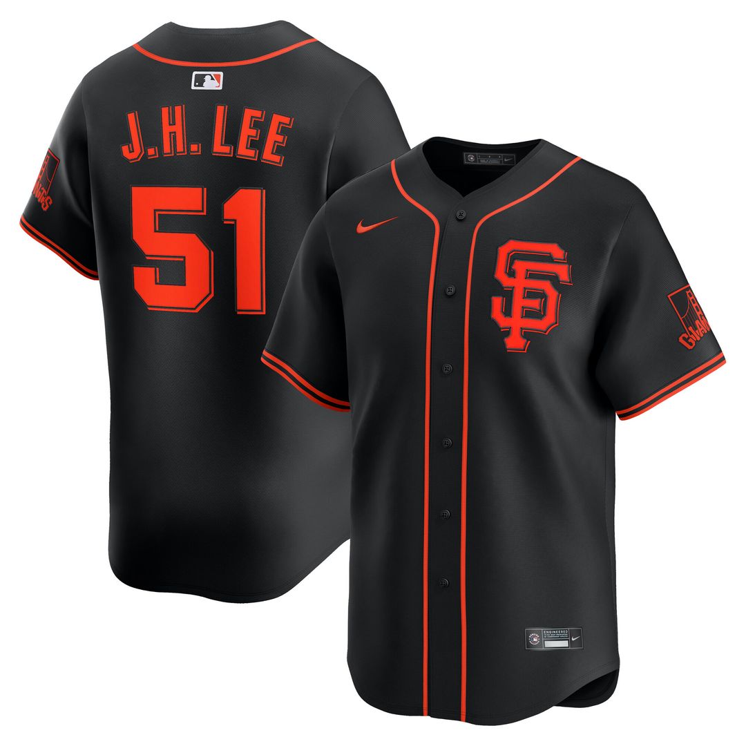 San Francisco Giants Jung Hoo Lee Nike Alternate Limited Player Jersey - Black Team Jersey Sports Fan Apparel