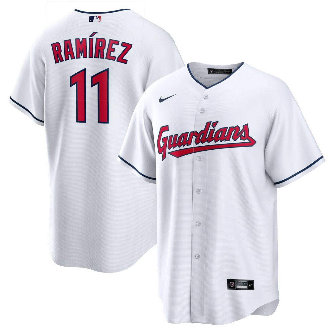Cleveland Guardians José Ramírez Nike Replica Player Jersey - White Team Jersey Sports Fan Apparel