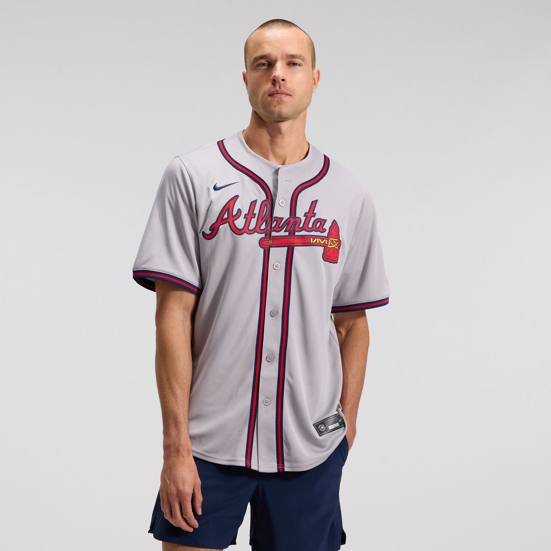 Atlanta Braves Ozzie Albies Nike Road Limited Player Jersey - Gray Team Jersey Sports Fan Apparel