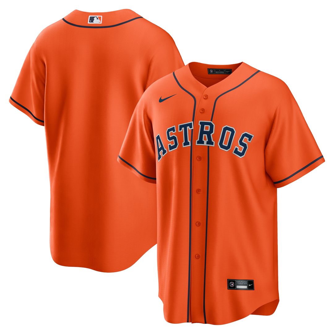 Houston Astros Nike Alternate Replica Team Jersey - Orange Team Jersey Sports Fan Apparel