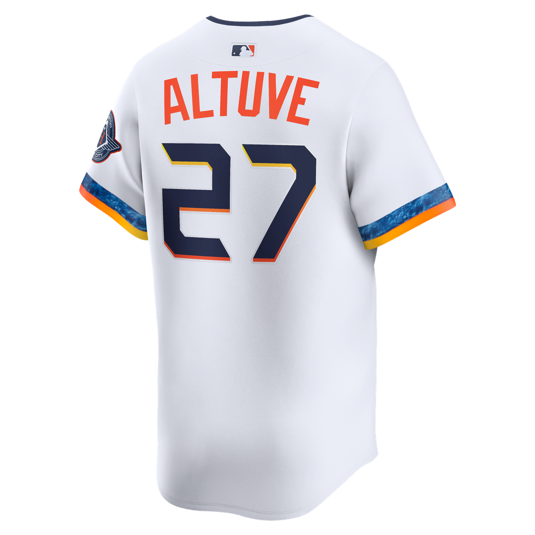 Houston Astros Jose Altuve Nike 2025 City Connect Limited Player Jersey - White Team Jersey Sports Fan Apparel