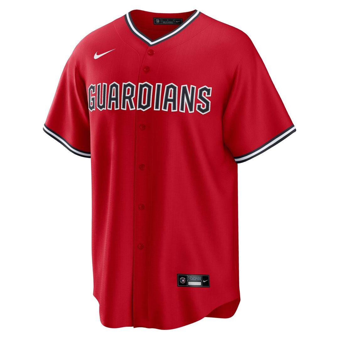 Cleveland Guardians Nike Alternate 2 Replica Jersey - Red Team Jersey Sports Fan Apparel