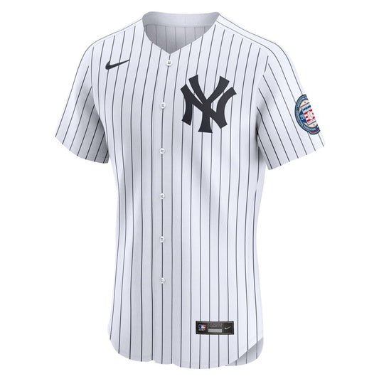 New York Yankees Derek Jeter Nike Home 2020 Hall of Fame Induction Patch Elite Player Jersey - White Team Jersey Sports Fan Apparel