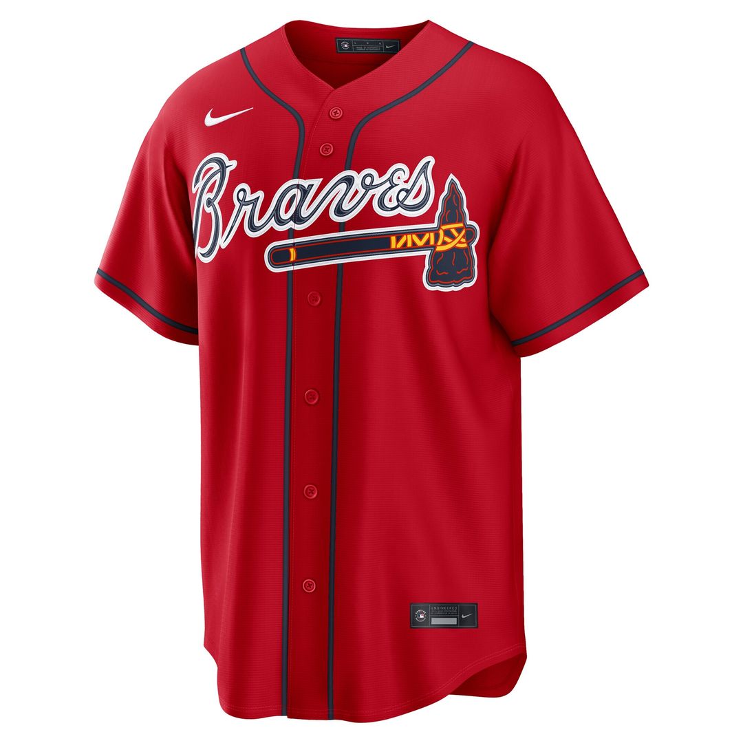 Atlanta Braves Ronald Acuña Jr. Nike Alternate 2 Replica Jersey - Red Team Jersey Sports Fan Apparel