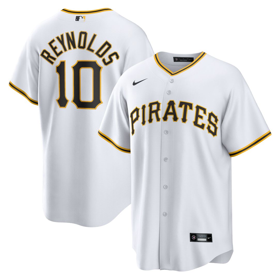 Pittsburgh Pirates Bryan Reynolds Nike Replica Player Jersey - White Team Jersey Sports Fan Apparel