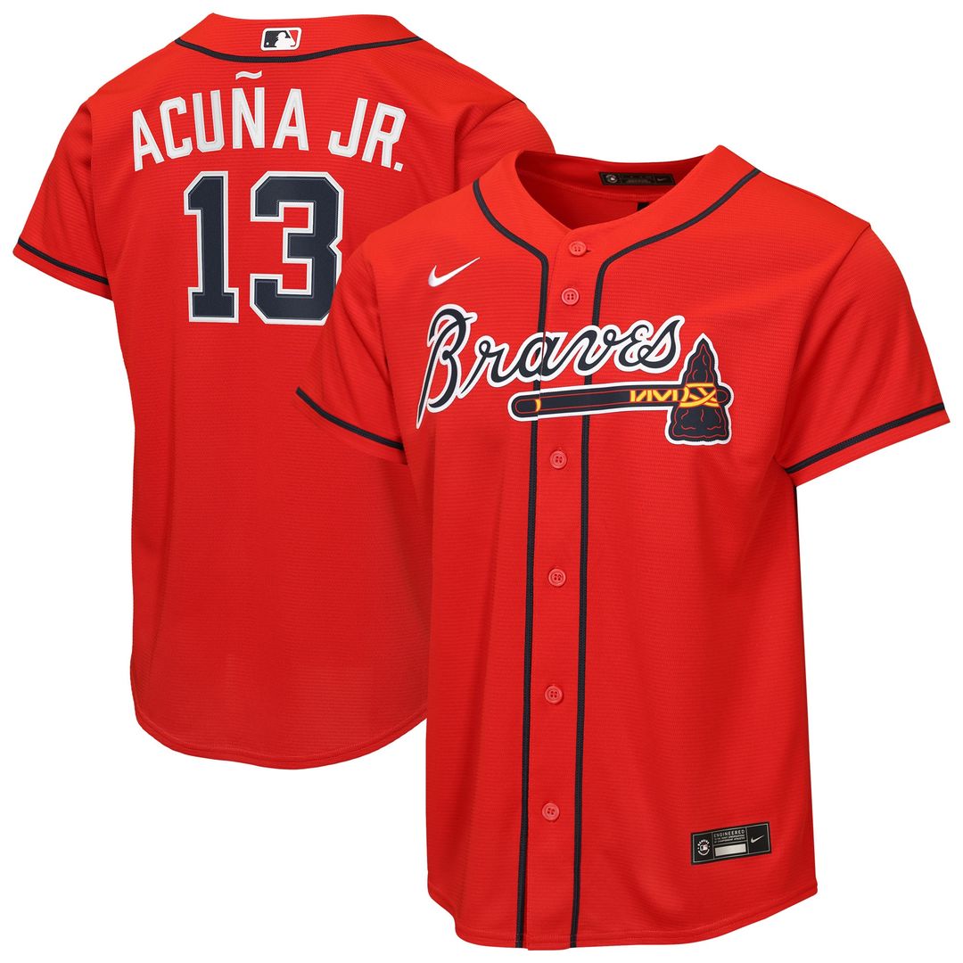 Atlanta Braves Ronald Acuña Jr. Nike Youth Road Replica Jersey - Gray Team Jersey Sports Fan Apparel