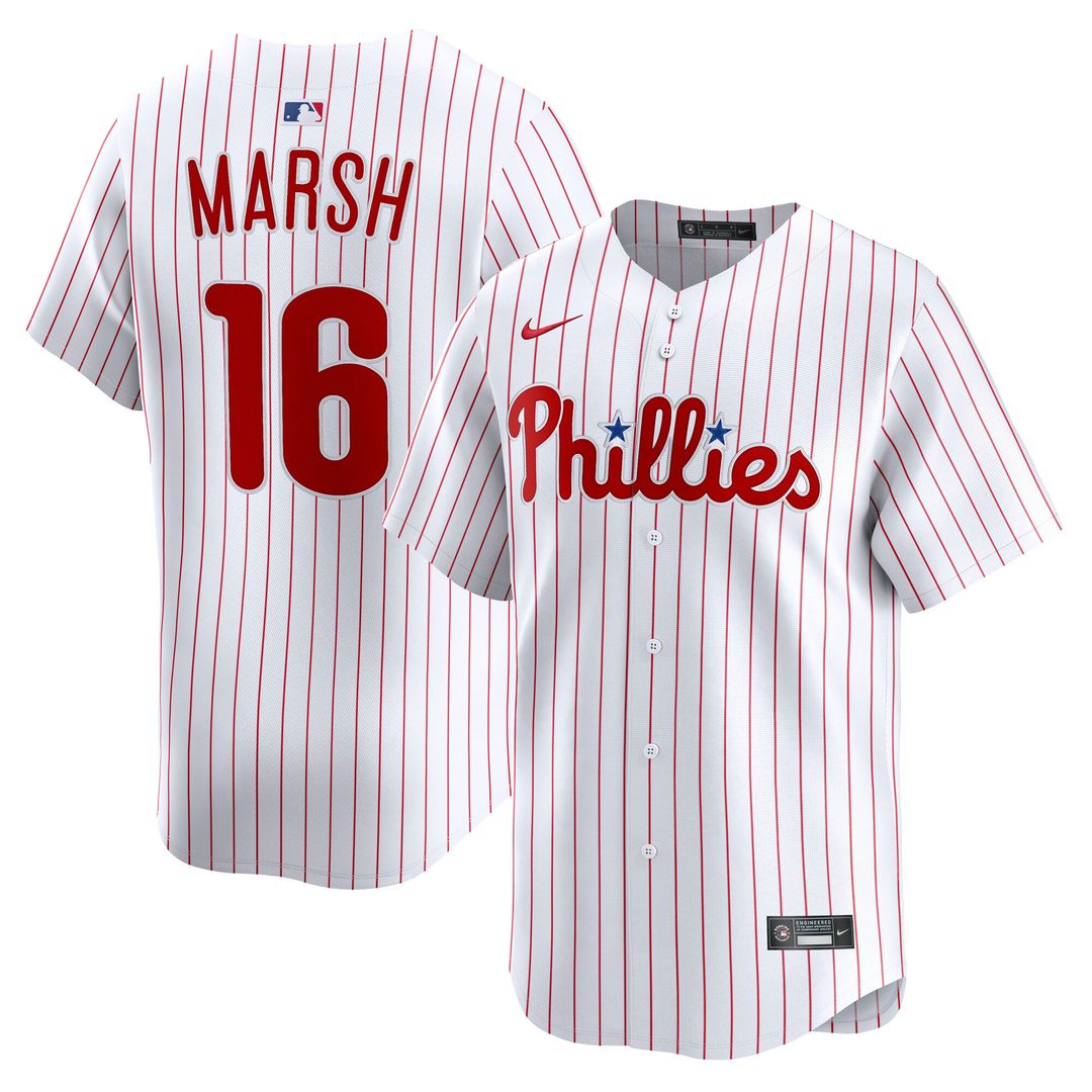 Philadelphia Phillies Brandon Marsh Nike Home Limited Player Jersey - White Team Jersey Sports Fan Apparel