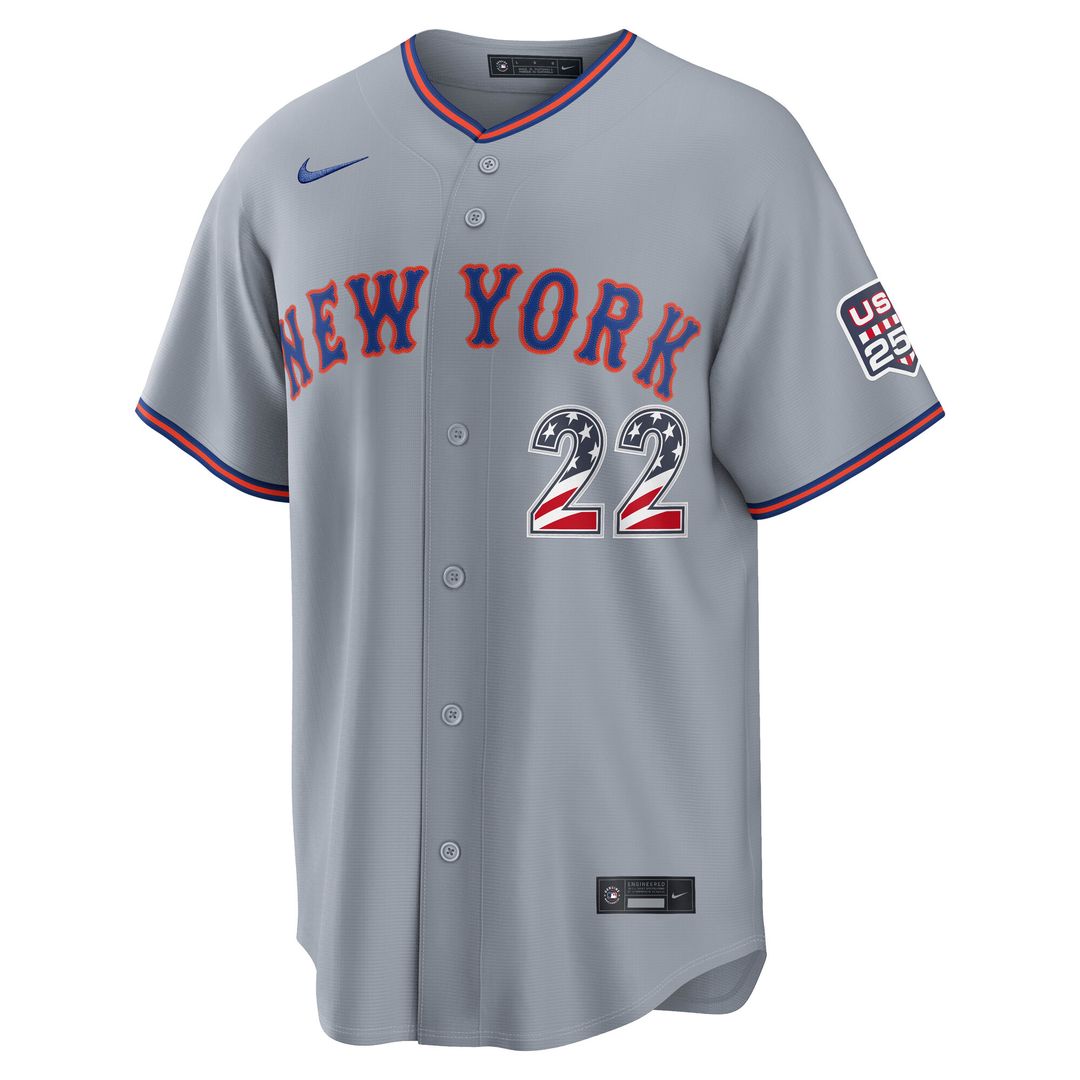 New York Mets Juan Soto Nike USA 250 Fourth of July Road Stadium Jersey - Gray Team Jersey Sports Fan Apparel