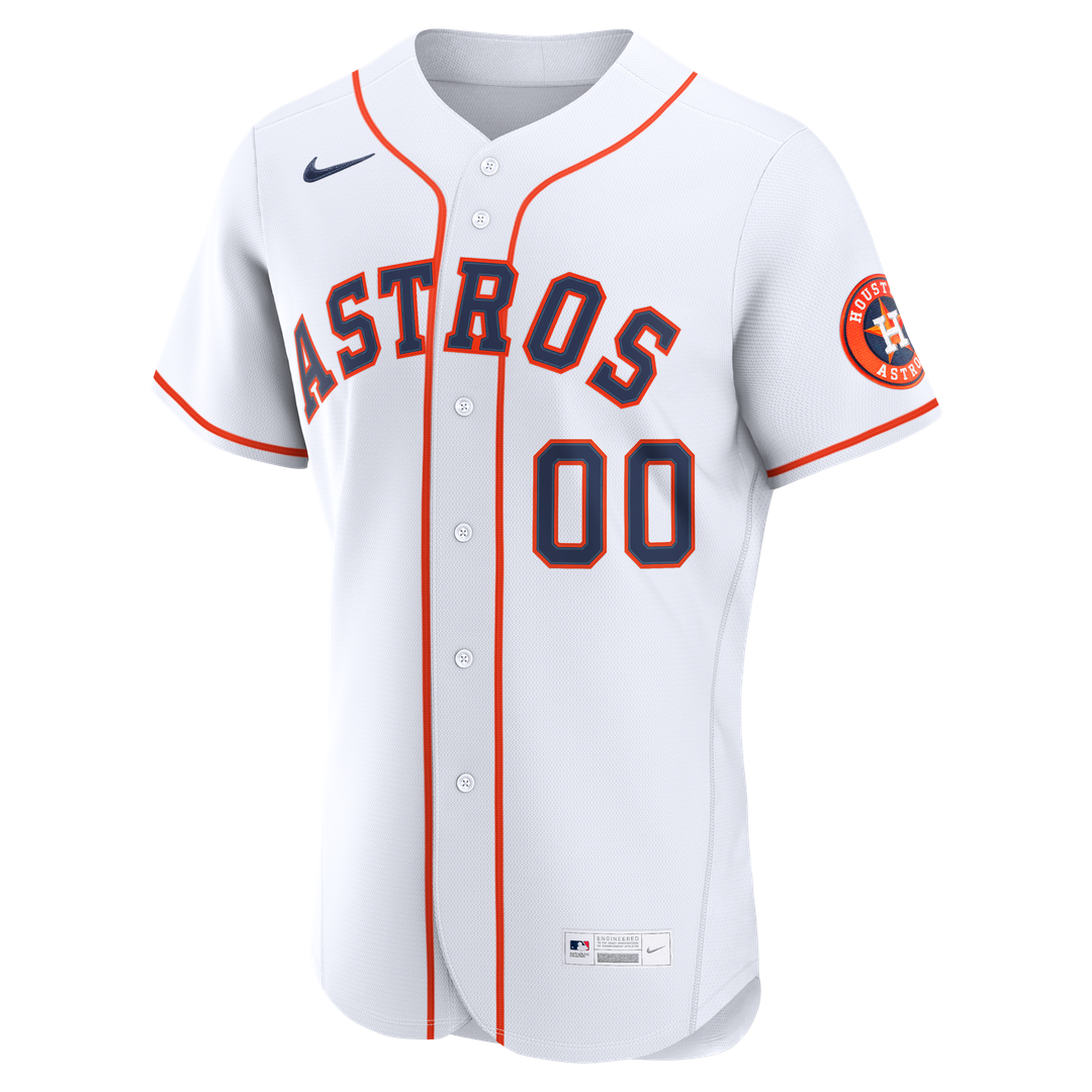 Houston Astros Nike Home Authentic Custom Jersey - White Team Jersey Sports Fan Apparel