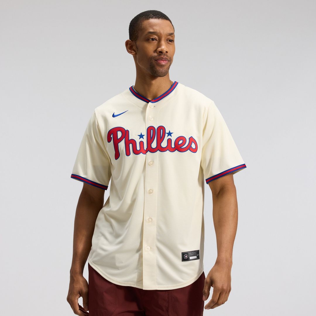 Philadelphia Phillies Nike Alternate Replica Jersey - Cream Team Jersey Sports Fan Apparel