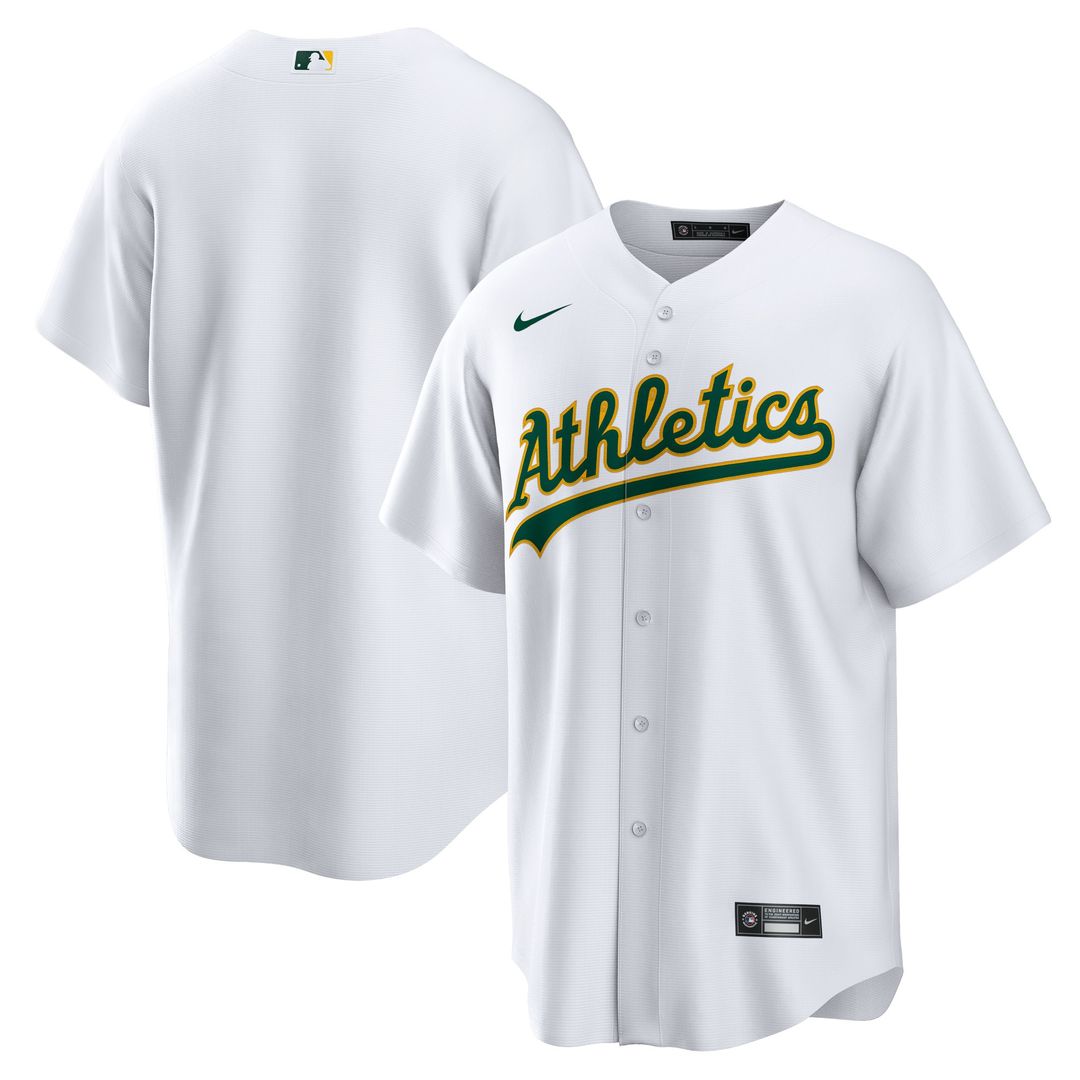 Athletics Nike Home Blank Replica Jersey - White Team Jersey Sports Fan Apparel