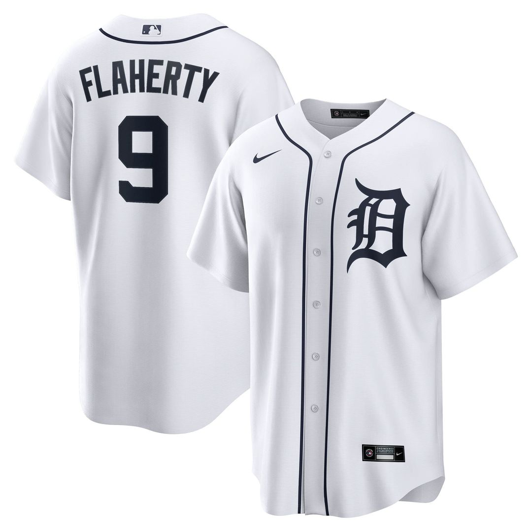Detroit Tigers Jack Flaherty Nike Home Replica Jersey - White Team Jersey Sports Fan Apparel