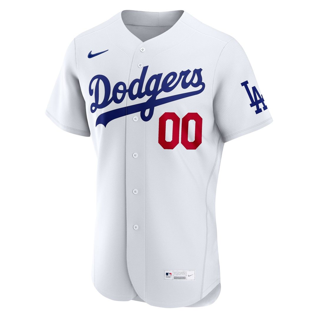 Los Angeles Dodgers Nike Home Authentic Custom Jersey - White Team Jersey Sports Fan Apparel