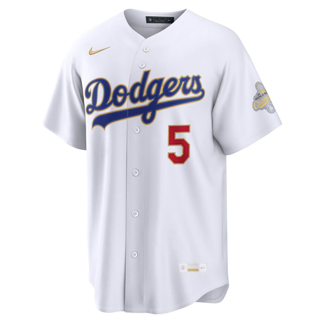 Los Angeles Dodgers Freddie Freeman Nike 2026 Gold Collection Stadium Jersey - White Team Jersey Sports Fan Apparel