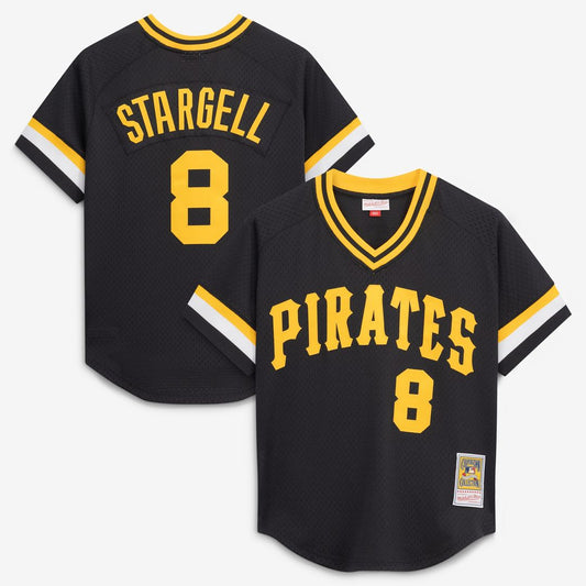 Pittsburgh Pirates Willie Stargell Mitchell & Ness Authentic Batting Practice Jersey - Black Team Jersey Sports Fan Apparel