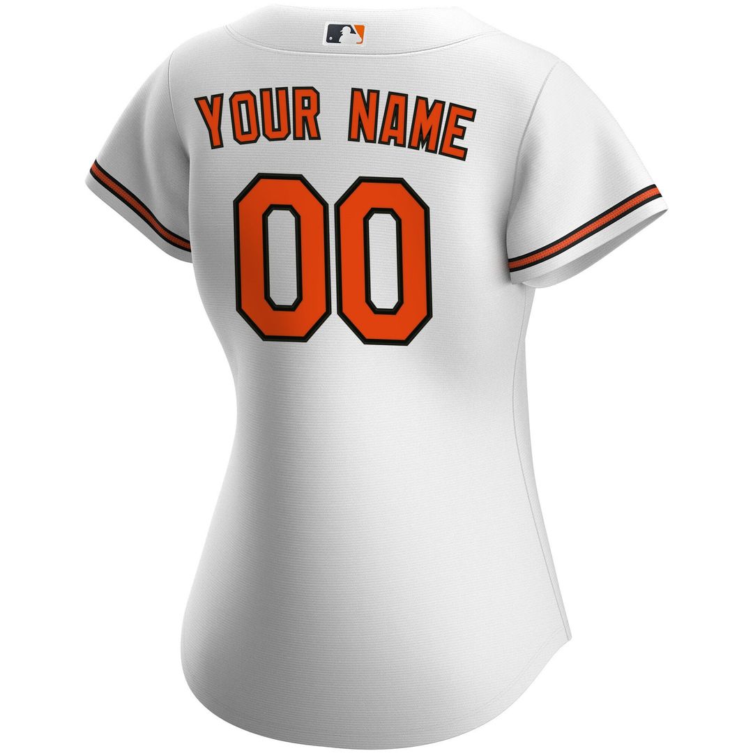 Baltimore Orioles Nike Women's Home Replica Custom Jersey - White Team Jersey Sports Fan Apparel