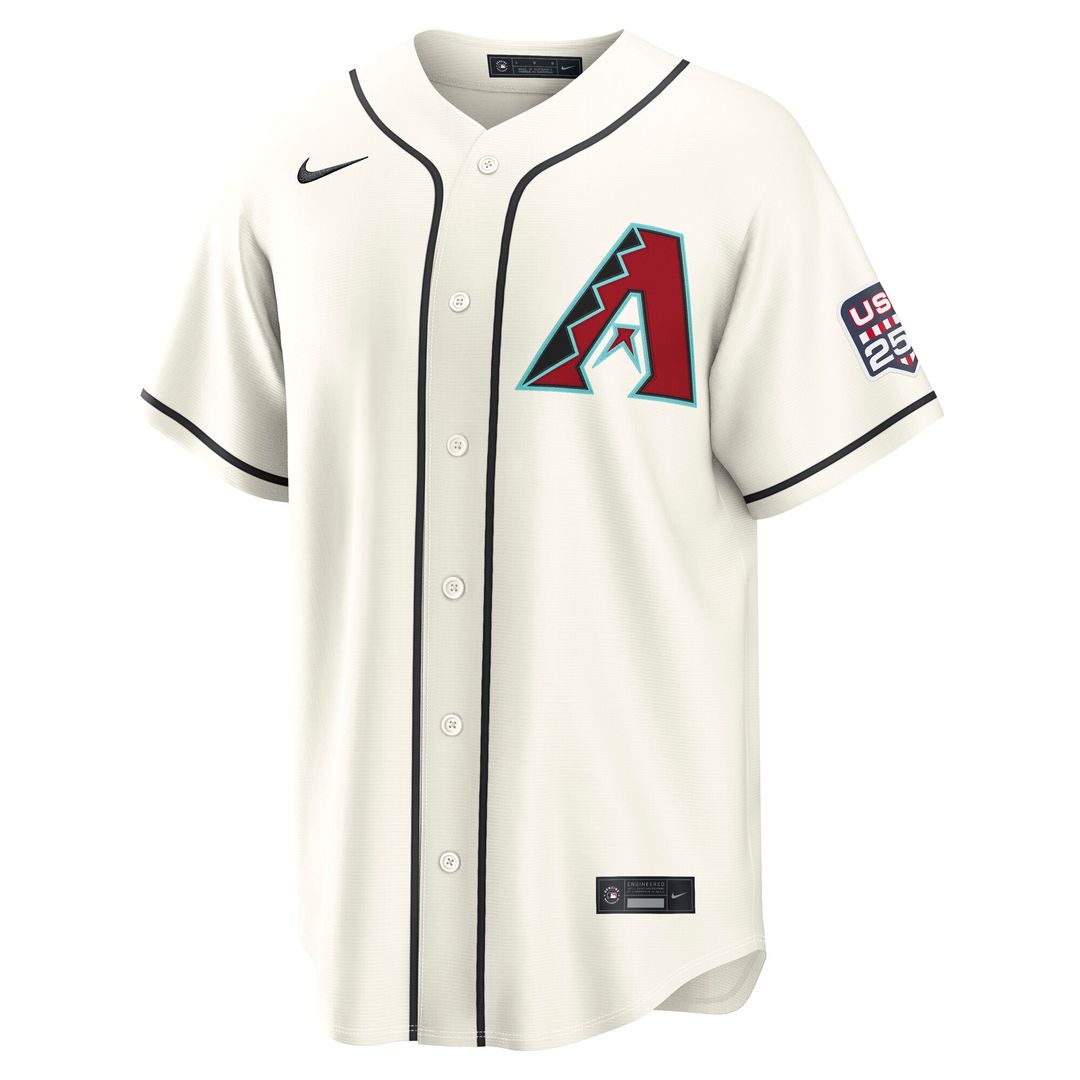 Arizona Diamondbacks Corbin Carroll Nike USA 250 Fourth of July Home Stadium Jersey - Cream Team Jersey Sports Fan Apparel