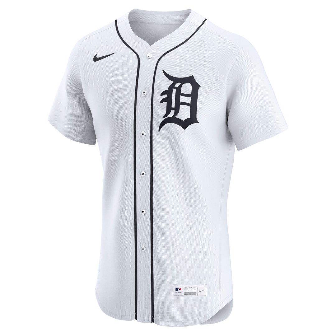 Detroit Tigers Nike Home Elite Jersey - White Team Jersey Sports Fan Apparel