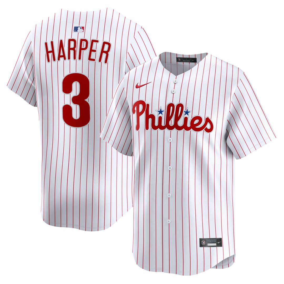 Philadelphia Phillies Bryce Harper Nike Home Limited Player Jersey - White Team Jersey Sports Fan Apparel