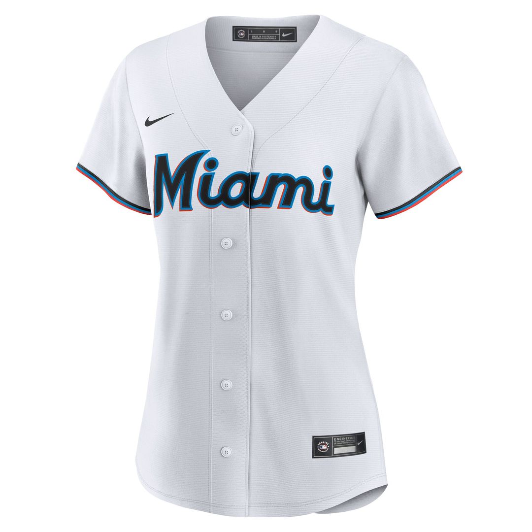 Miami Marlins Sandy Alcantara Nike Women's Home Replica Player Jersey - White Team Jersey Sports Fan Apparel