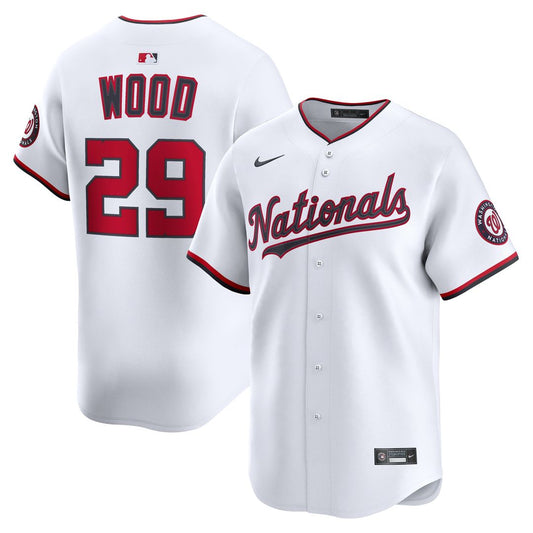 Washington Nationals James Wood Nike Home Limited Jersey - White Team Jersey Sports Fan Apparel