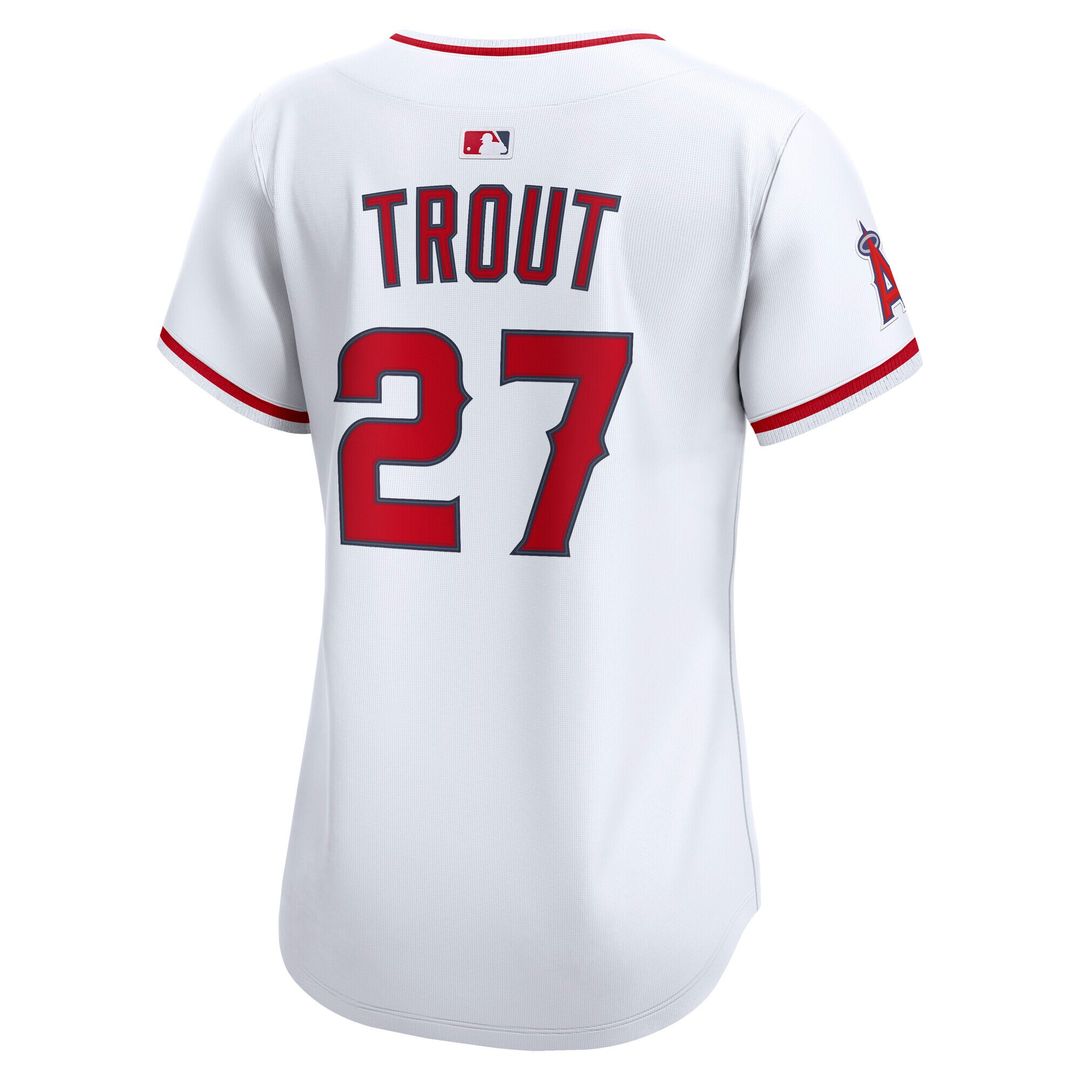 Los Angeles Angels Mike Trout Nike Women's Home Limited Player Jersey - White Team Jersey Sports Fan Apparel