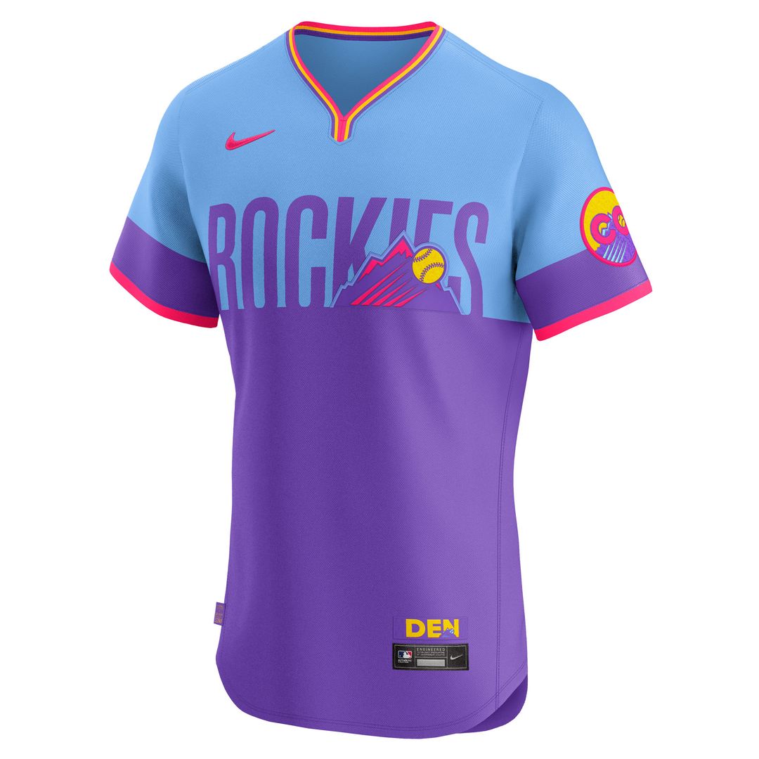 Colorado Rockies Nike 2025 City Connect Elite Jersey - Purple Team Jersey Sports Fan Apparel