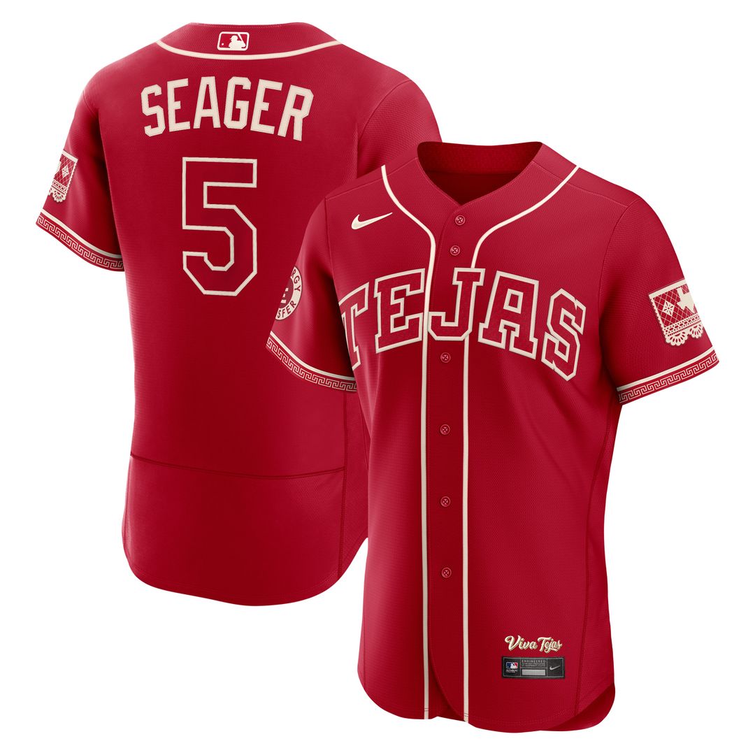 Texas Rangers Corey Seager Nike 2026 City Connect Authentic Sponsor Patch Jersey - Red Team Jersey Sports Fan Apparel