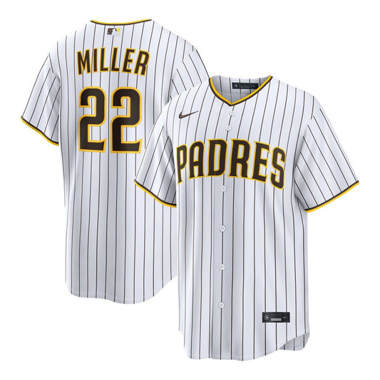 San Diego Padres Mason Miller Nike Home Replica Jersey - White Team Jersey Sports Fan Apparel