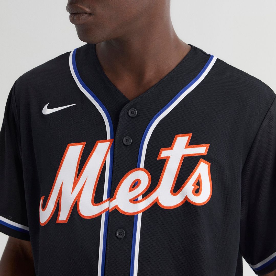 New York Mets Juan Soto Nike Fashion Replica Black Out Jersey Team Jersey Sports Fan Apparel