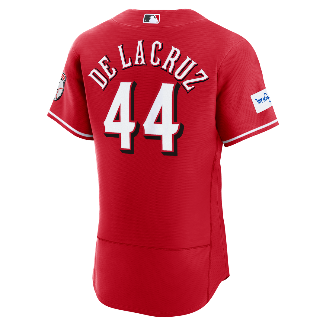 Cincinnati Reds Elly De La Cruz Nike Alternate Authentic Sponsor Patch Jersey - Red Team Jersey Sports Fan Apparel