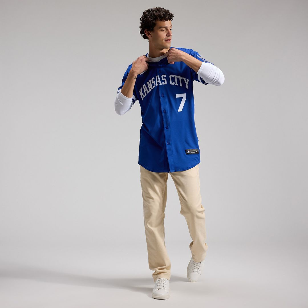 Kansas City Royals Bobby Witt Jr. Nike Alternate 2 Elite Player Jersey - Royal Team Jersey Sports Fan Apparel