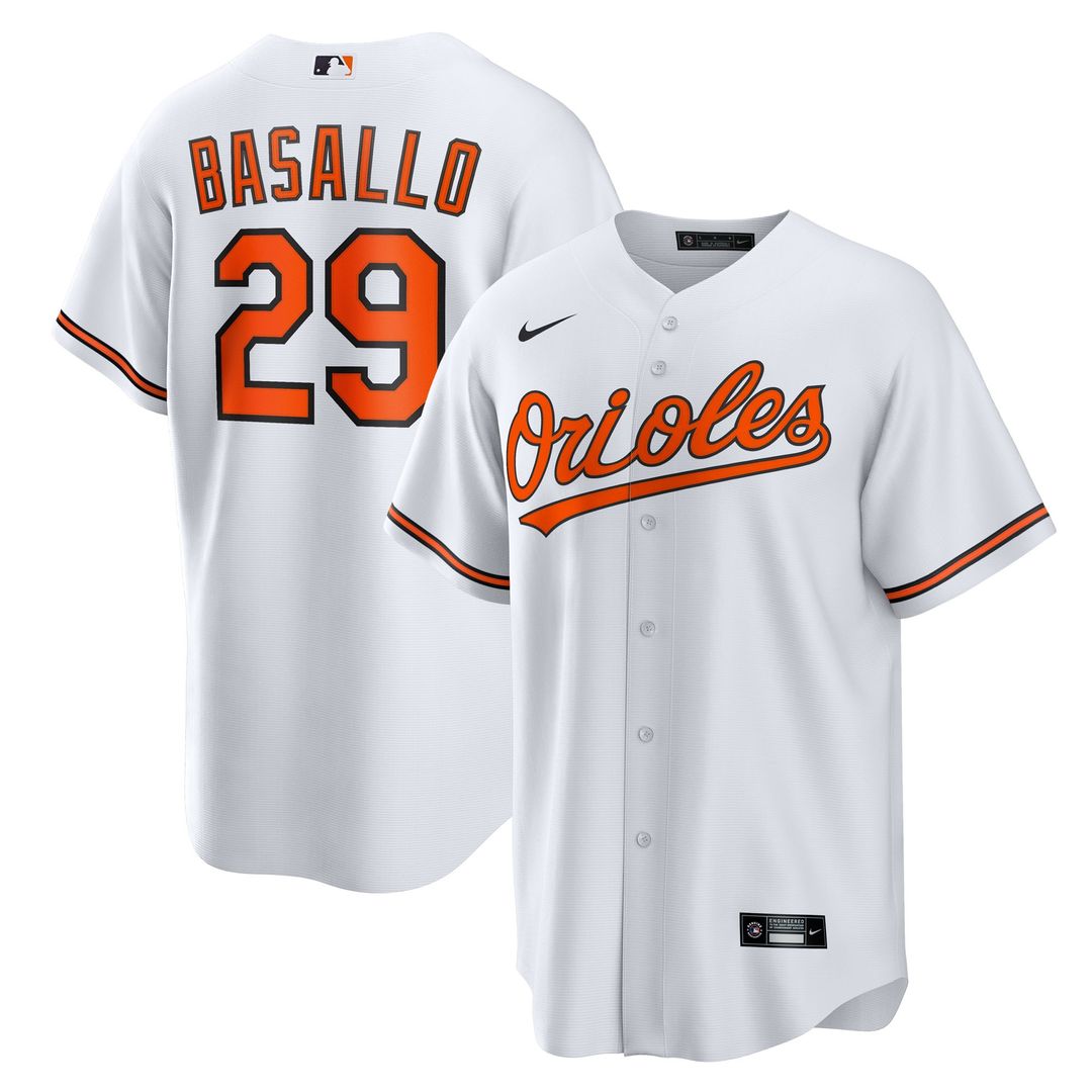 Baltimore Orioles Samuel Basallo Nike Replica Player Jersey - White Team Jersey Sports Fan Apparel