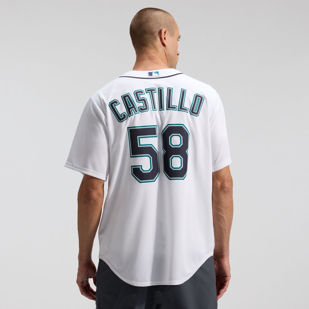 Seattle Mariners Luis Castillo Nike Home Replica Jersey - White Team Jersey Sports Fan Apparel