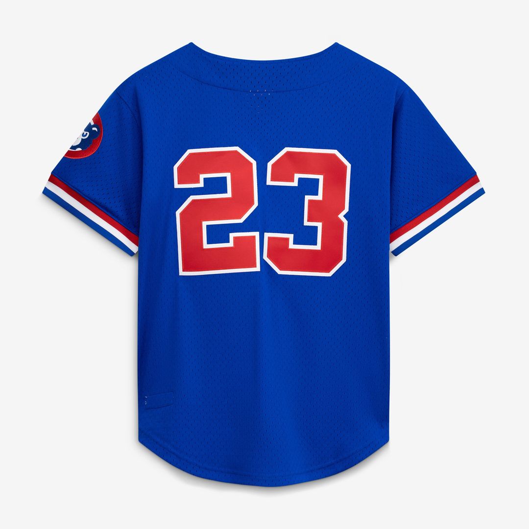 Chicago Cubs Ryne Sandberg Mitchell & Ness Cooperstown 1996 Mesh Batting Practice Button - Up Jersey - Royal Team Jersey Sports Fan Apparel