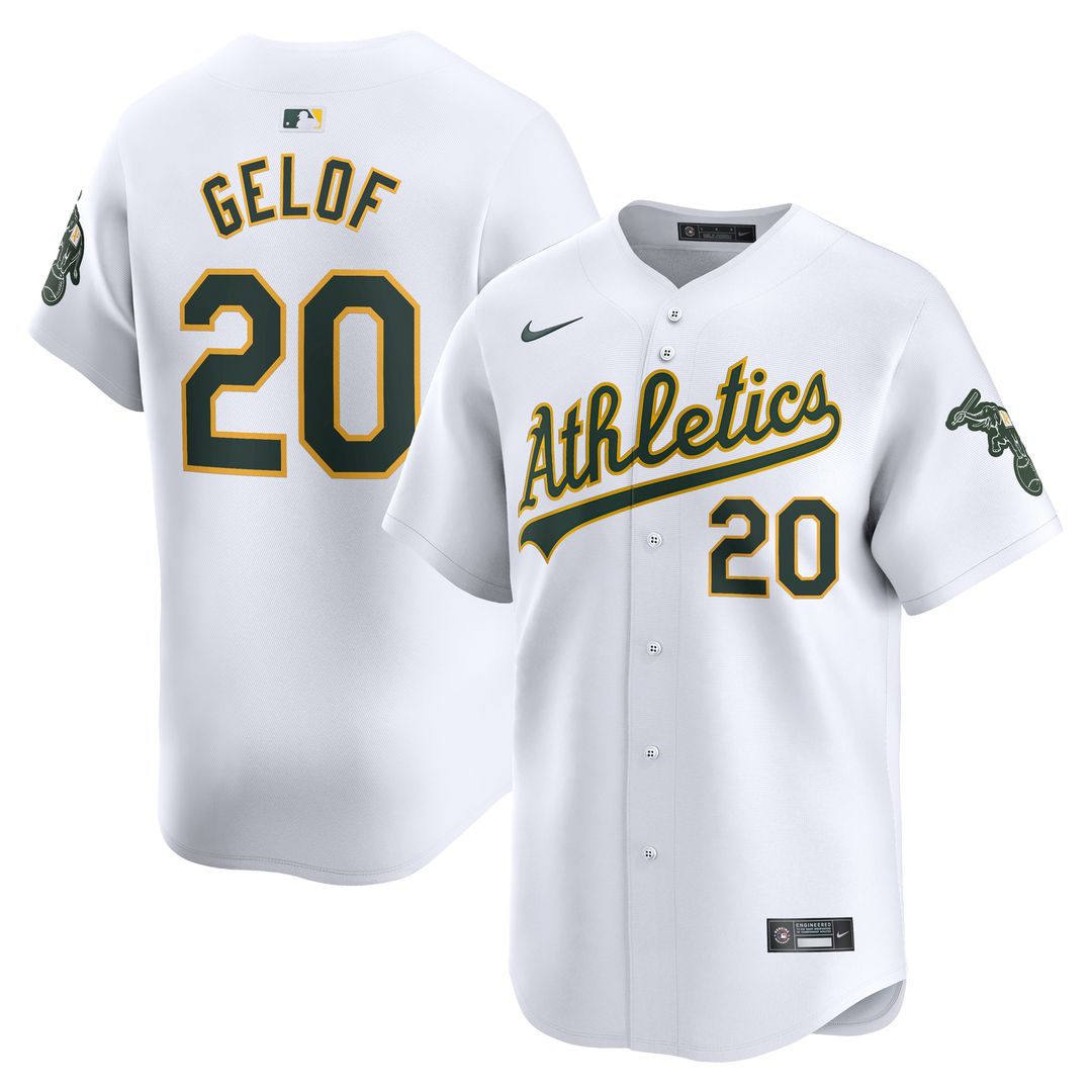 Athletics Zack Gelof Nike Home Limited Player Jersey - White Team Jersey Sports Fan Apparel