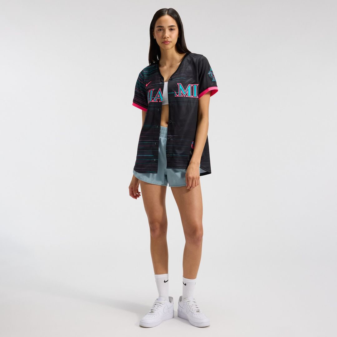Miami Marlins Nike Women's 2025 City Connect Limited Jersey - Black Team Jersey Sports Fan Apparel