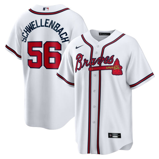 Atlanta Braves Spencer Schwellenbach Nike Home Replica Jersey - White Team Jersey Sports Fan Apparel