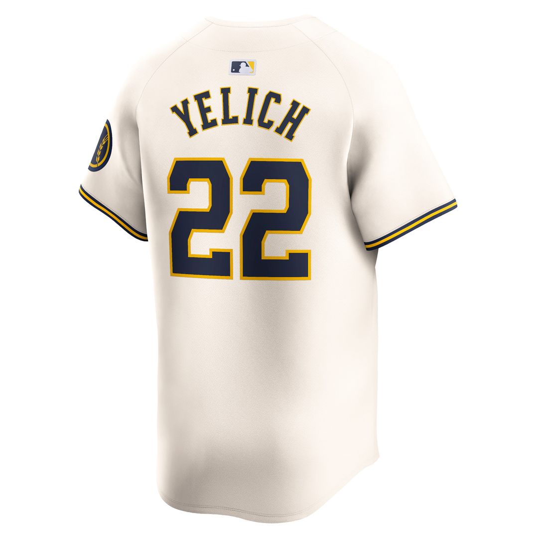 Milwaukee Brewers Christian Yelich Nike Home Limited Player Jersey - Cream Team Jersey Sports Fan Apparel