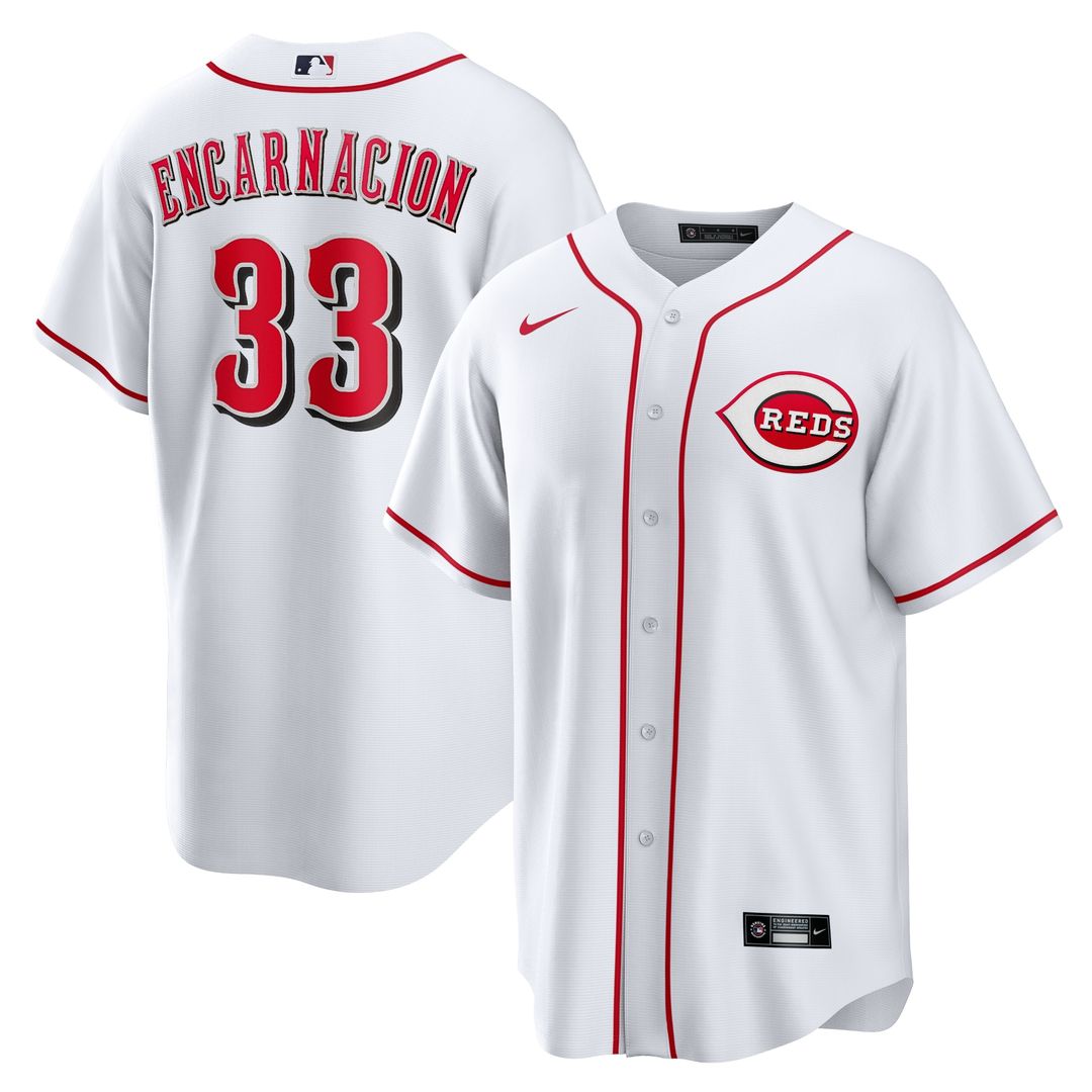 Cincinnati Reds Christian Encarnacion - Strand Nike Home Replica Jersey - White Team Jersey Sports Fan Apparel