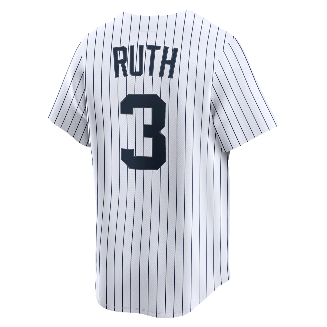 New York Yankees Babe Ruth Nike Throwback Cooperstown Limited Jersey - White Team Jersey Sports Fan Apparel