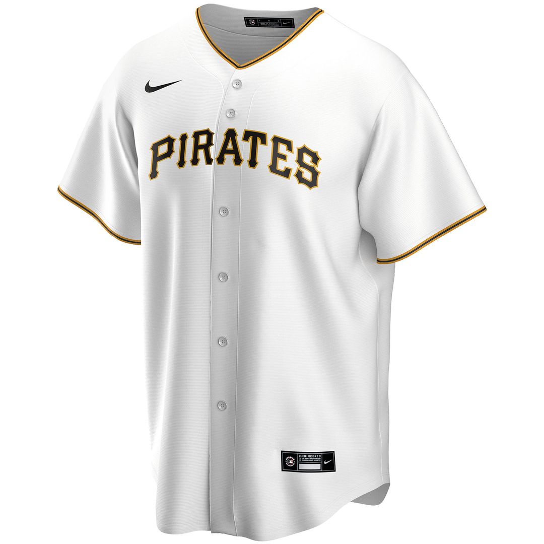 Pittsburgh Pirates Nike Home Replica Custom Jersey - White Team Jersey Sports Fan Apparel