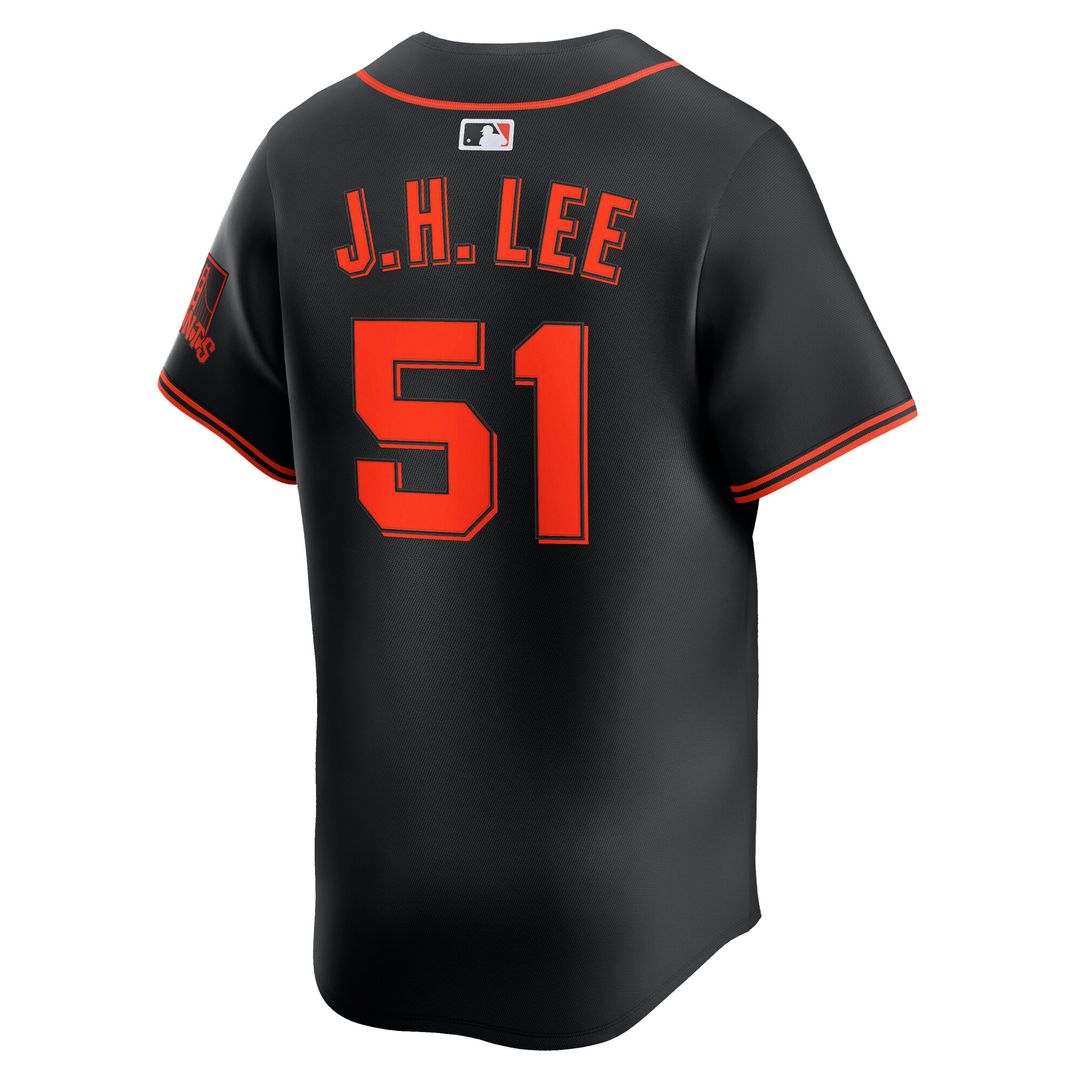 San Francisco Giants Jung Hoo Lee Nike Alternate Limited Player Jersey - Black Team Jersey Sports Fan Apparel