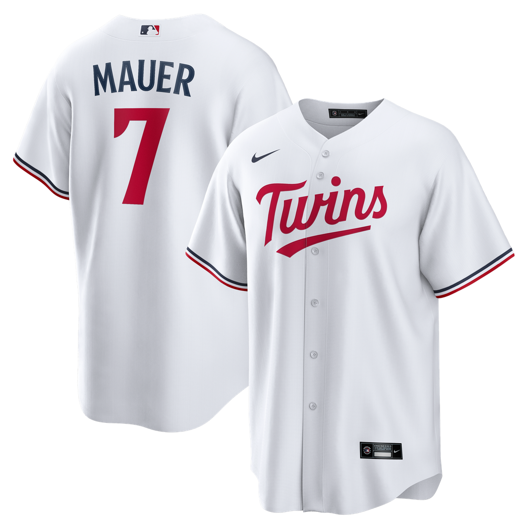 Minnesota Twins Joe Mauer Nike Home Retired Player Replica Jersey - White Team Jersey Sports Fan Apparel