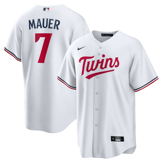 Minnesota Twins Joe Mauer Nike Home Retired Player Replica Jersey - White Team Jersey Sports Fan Apparel