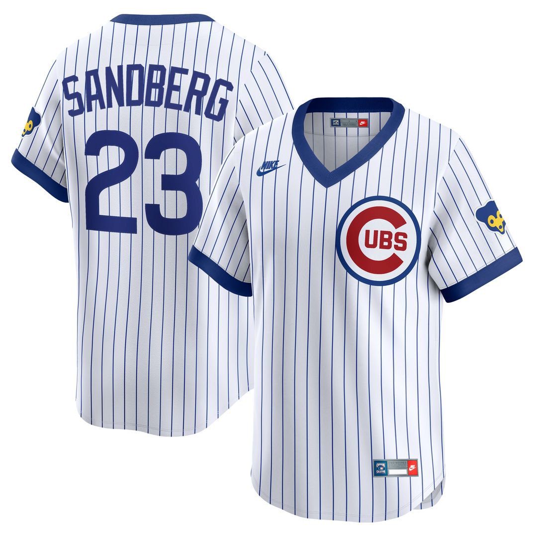 Chicago Cubs Ryne Sandberg Nike Throwback Cooperstown Limited Jersey - White Team Jersey Sports Fan Apparel
