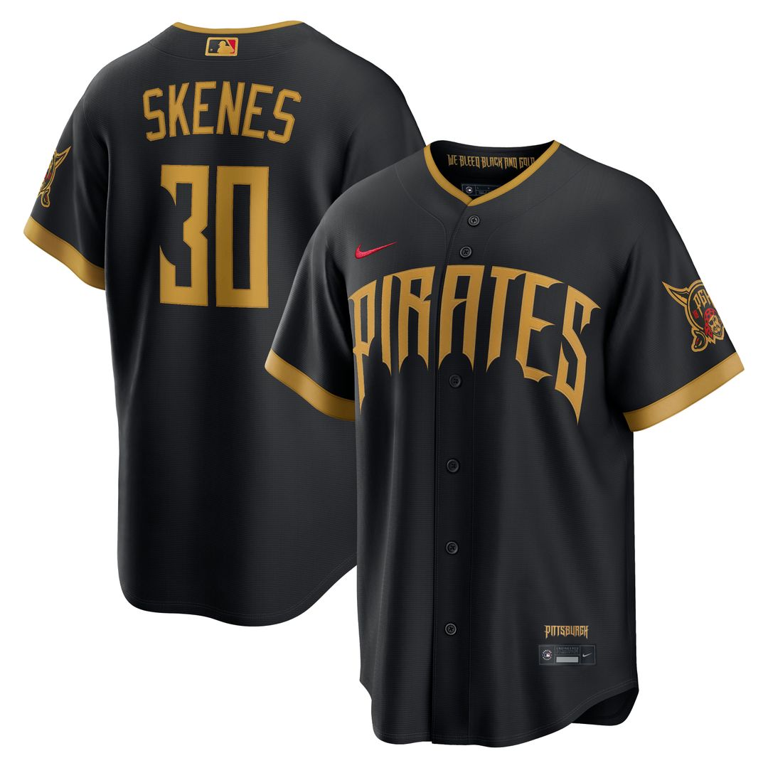 Pittsburgh Pirates Paul Skenes Nike 2026 City Connect Stadium Jersey - Black Team Jersey Sports Fan Apparel