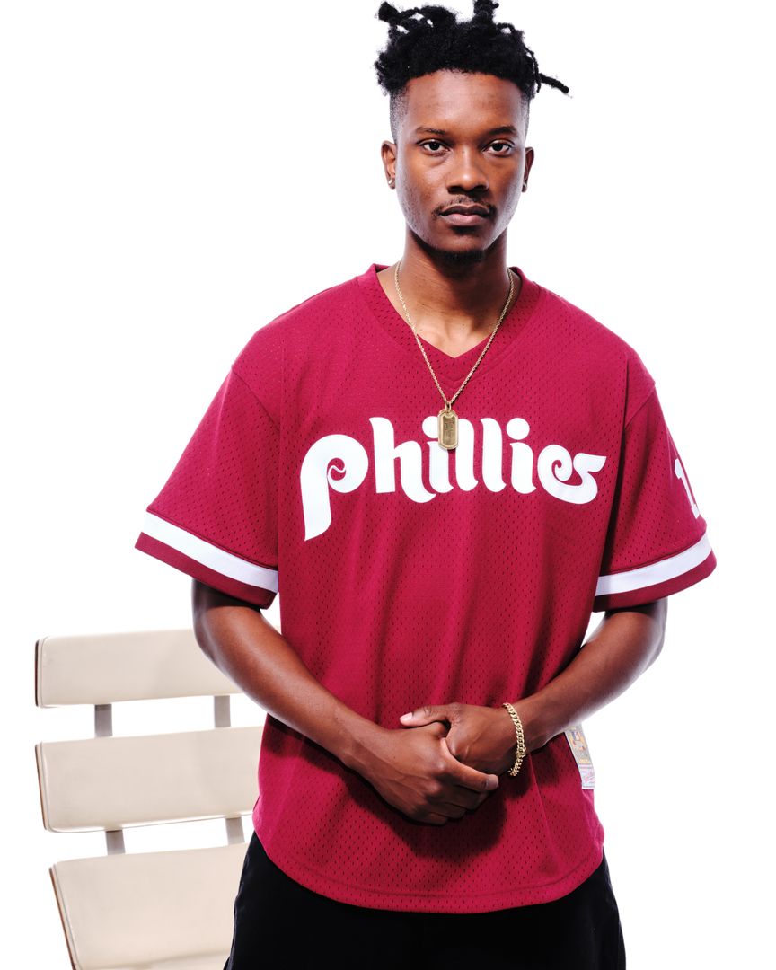 Philadelphia Phillies John Kruk Mitchell & Ness Big & Tall Cooperstown Mesh Batting Practice Jersey - Burgundy Team Jersey Sports Fan Apparel